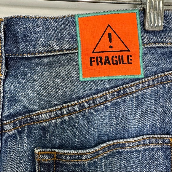 Tory Burch High Rise Cropped Vintage Wash Fragile Premium Selvedge Jeans 27 - Picture 9 of 14